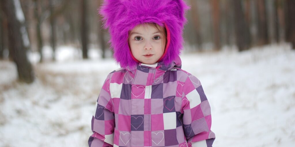 little girl in winter