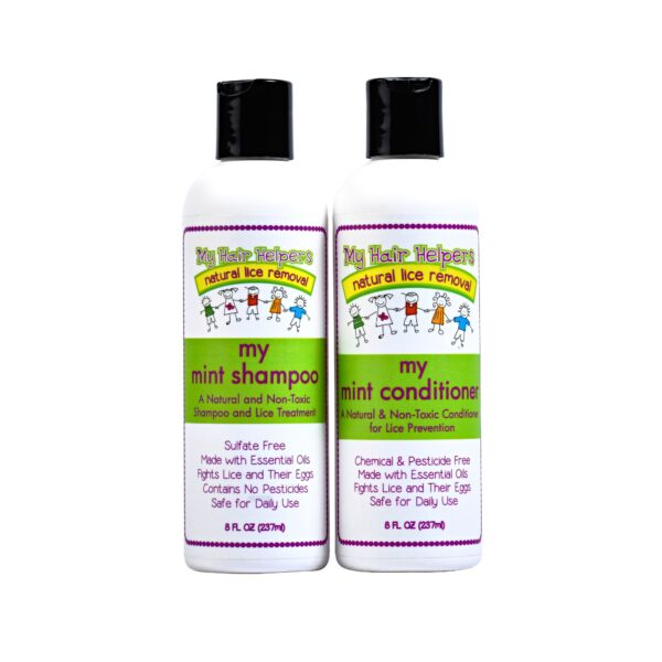 8oz Mint Shampoo and Conditioner for Lice Prevention and Removal