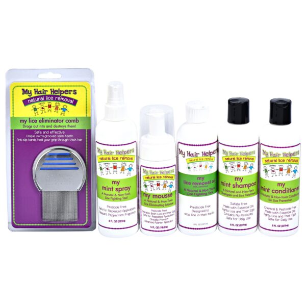 My Hair Helpers Family Size Lice Removal and Prevention Kit Treats 2-4 Children