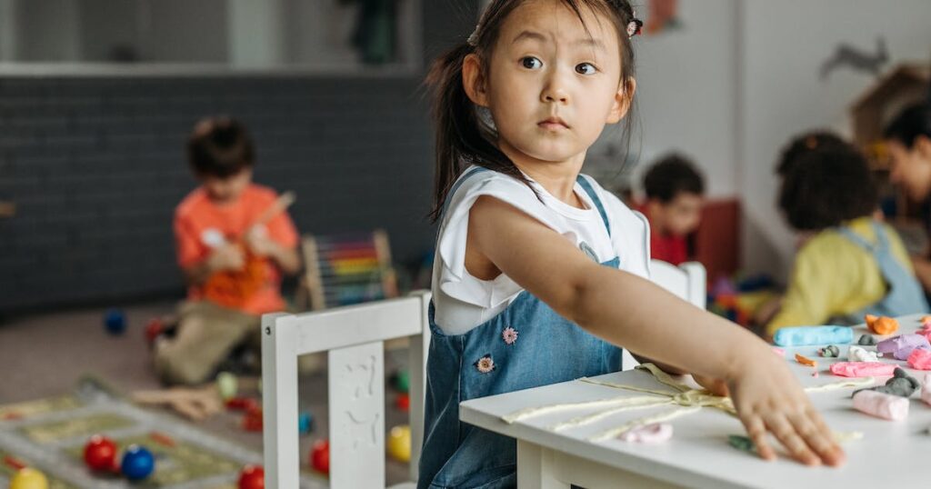 child at school