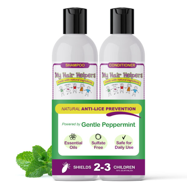 16oz Mint Shampoo & Conditioner for Lice Prevention